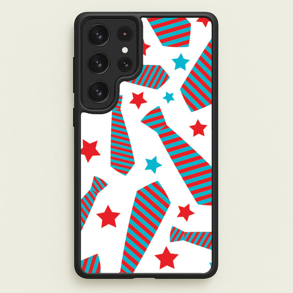 Tie And Stars Pattern Galaxy S22 Ultra Case