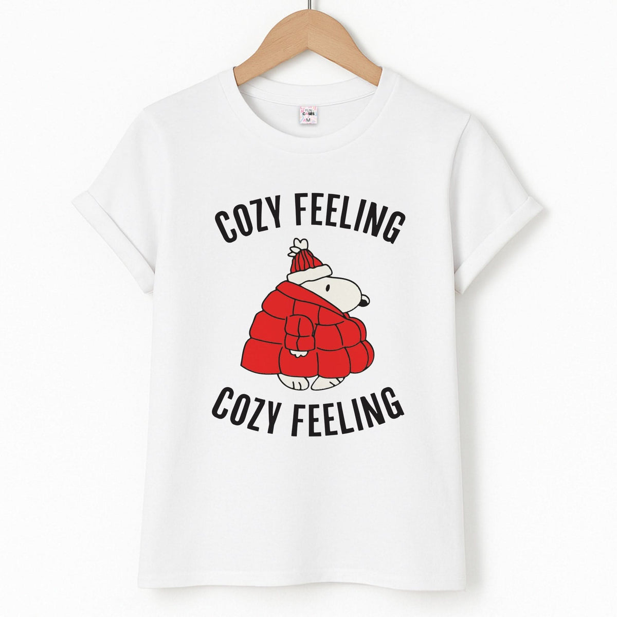Cozy Feeling Cartoon Beagle Puffer Jacket T-Shirt