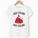 Cozy Feeling Cartoon Beagle Puffer Jacket Unisex T-Shirt