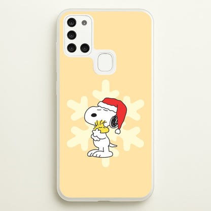 Christmas Cartoon Beagle And Bird  Galaxy A21s Case
