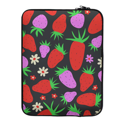 Abstract Strawberries Pattern Laptop Sleeve