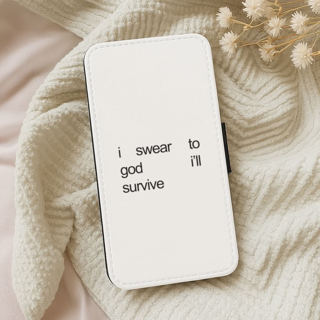 I Swear To God I'll Survive Leather Phone Case