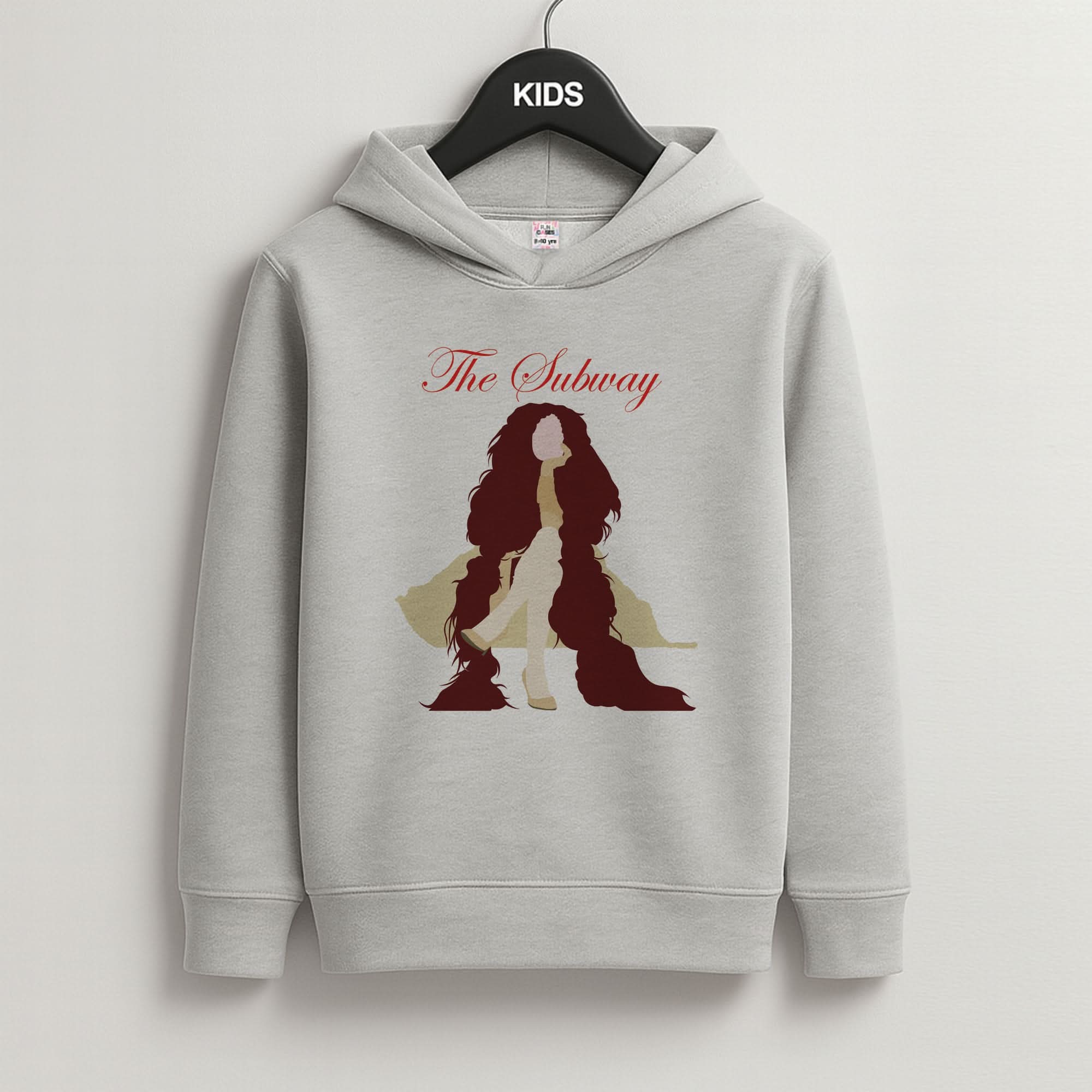 Subway Orange Grey Kids Hoodie
