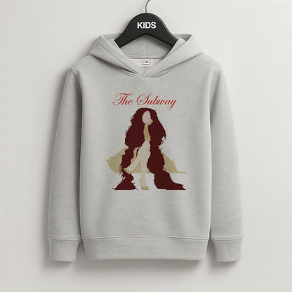 Subway Orange Grey Kids Hoodie