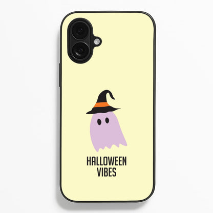 Purple Ghost Halloween Vibes iPhone 16 Plus Case