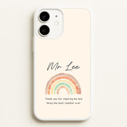 Biege Personalised Teacher Rainbow  iPhone 11 Case