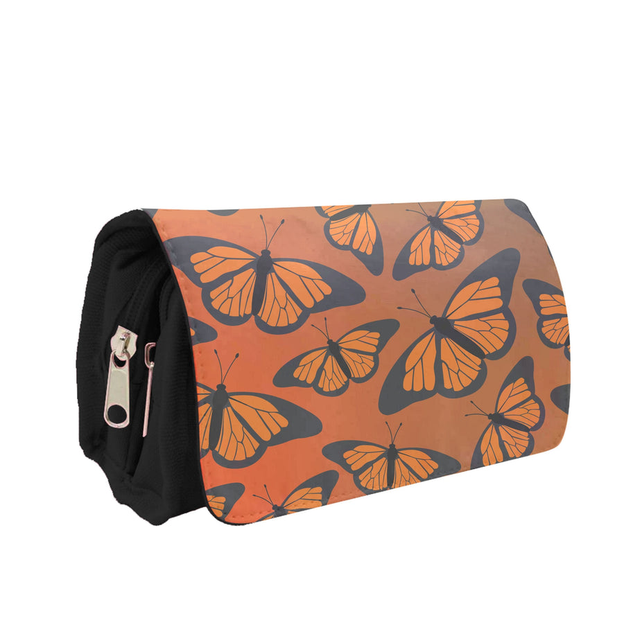 Orange Gradient Butterfly - Butterfly Patterns Pencil Case