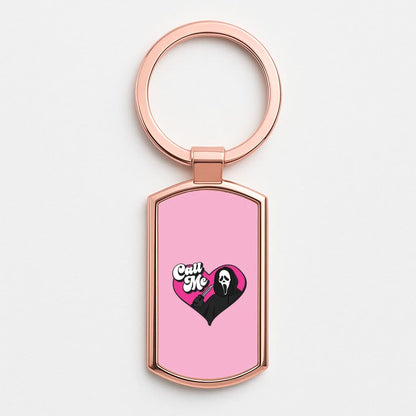 Call Me Heart Rose Gold Keyring