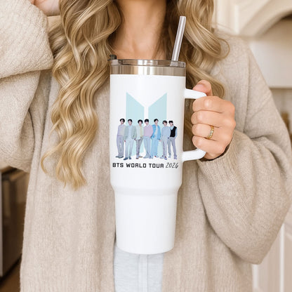 K-Pop Band Tour Pastel Blue Tumbler