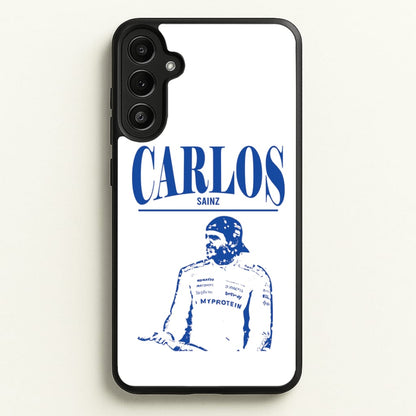 Carlos White And Blue Galaxy A34 Case