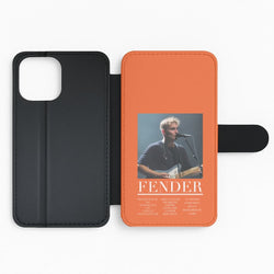 Fender Orange Song List Flip Phone Case