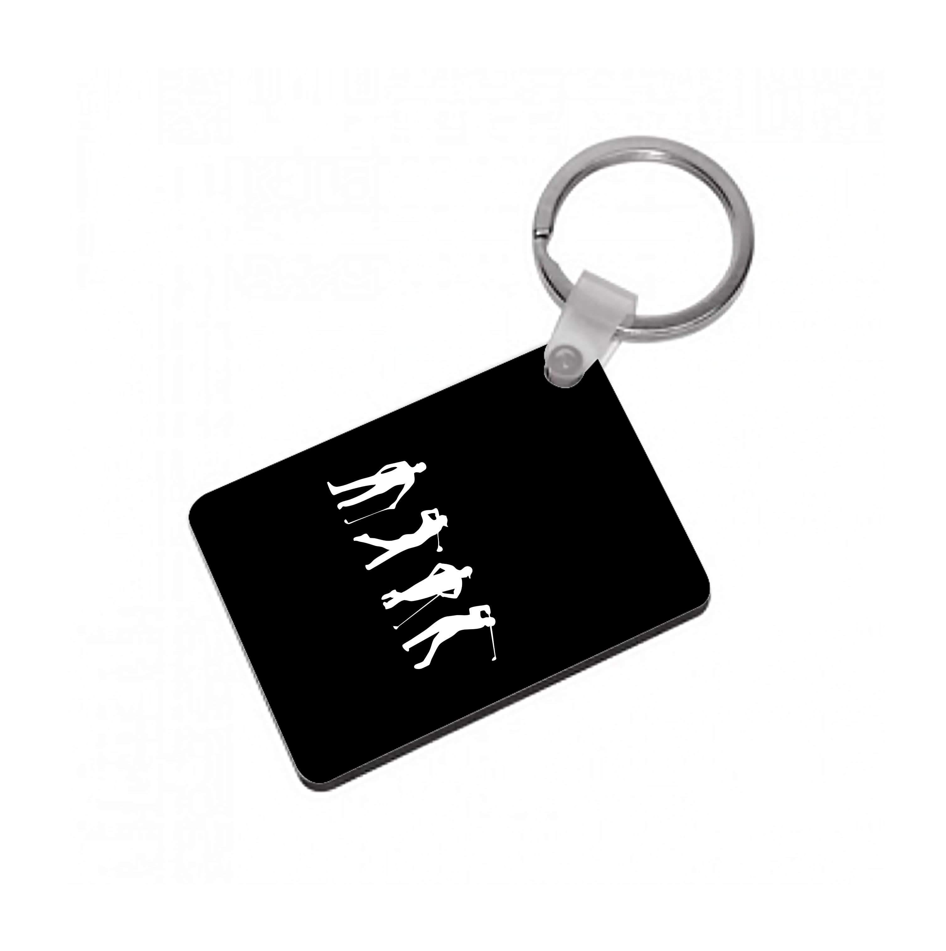 Golf Silhouettes Keyring