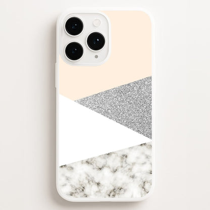 Abstract Marble and Silver Pattern Phone Case for iPhone, Samsung Galaxy and Google Pixel