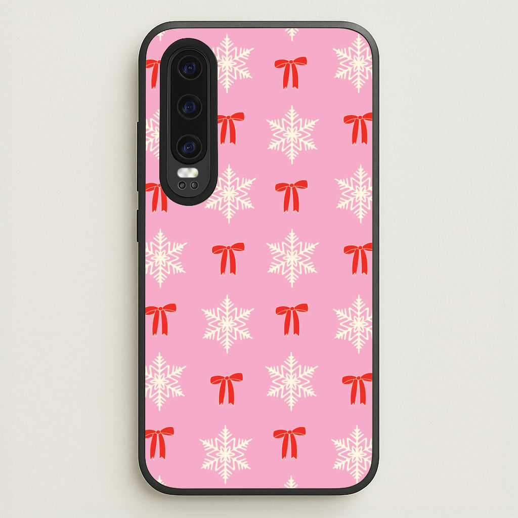 Coquette Bows And Snowflakes Pattern Huawei P30 Case