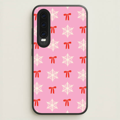 Coquette Bows And Snowflakes Pattern Huawei P30 Case