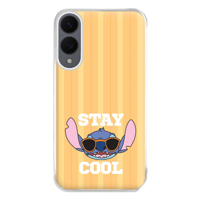 Stay Cool Blue Alien Galaxy S25 Edge Case