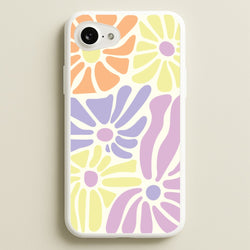 Pastel Abstract Flowers iPhone 16e Case