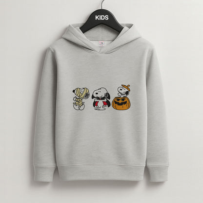 Cartoon Beagle Halloween Costumes Grey Kids Hoodie