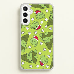 Christmas Frogs And Stars Plush Pattern Galaxy A36 Case
