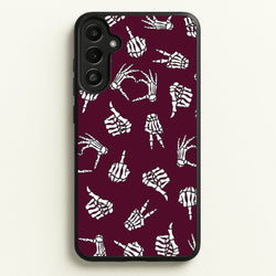 Skeleton Hands Pattern Galaxy A34 Case