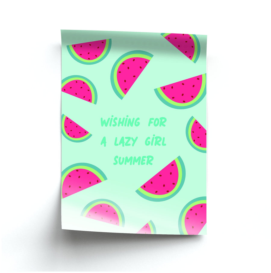 Wishing For A Lazy Girl Summer - Summer Poster