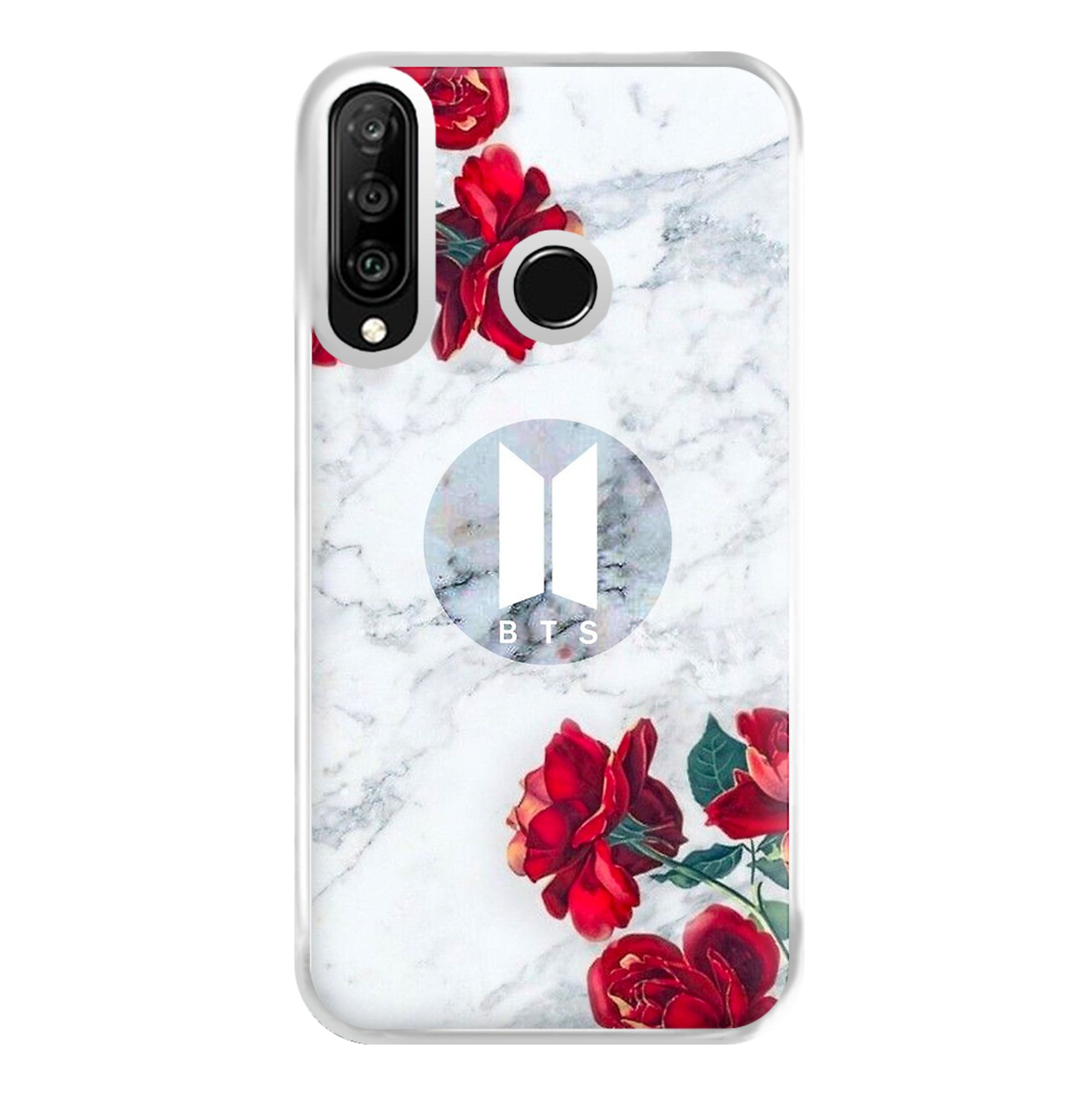 K-Pop Band Logo Marble Roses Phone Case