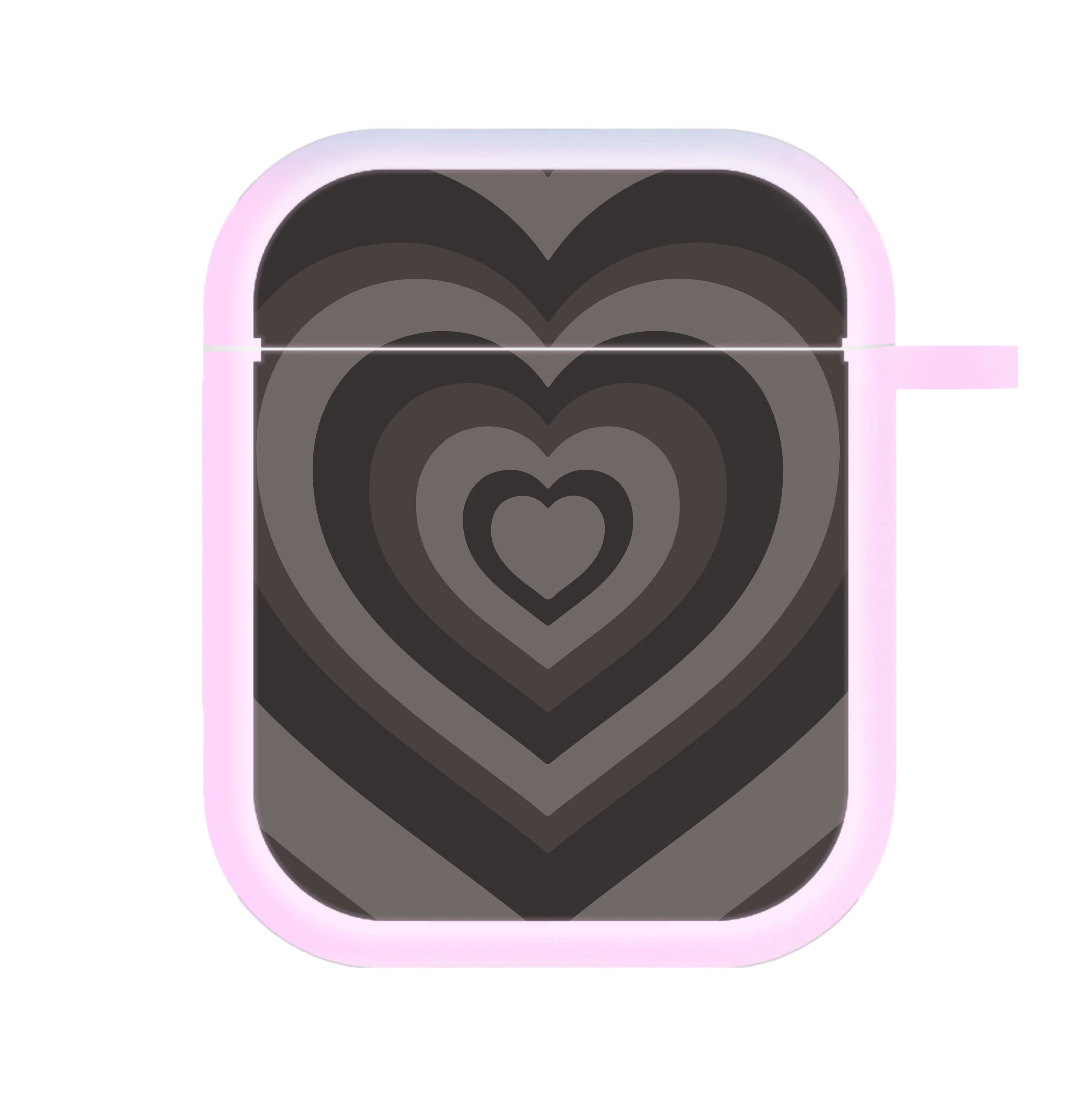 Abstract Black Heart AirPods Case