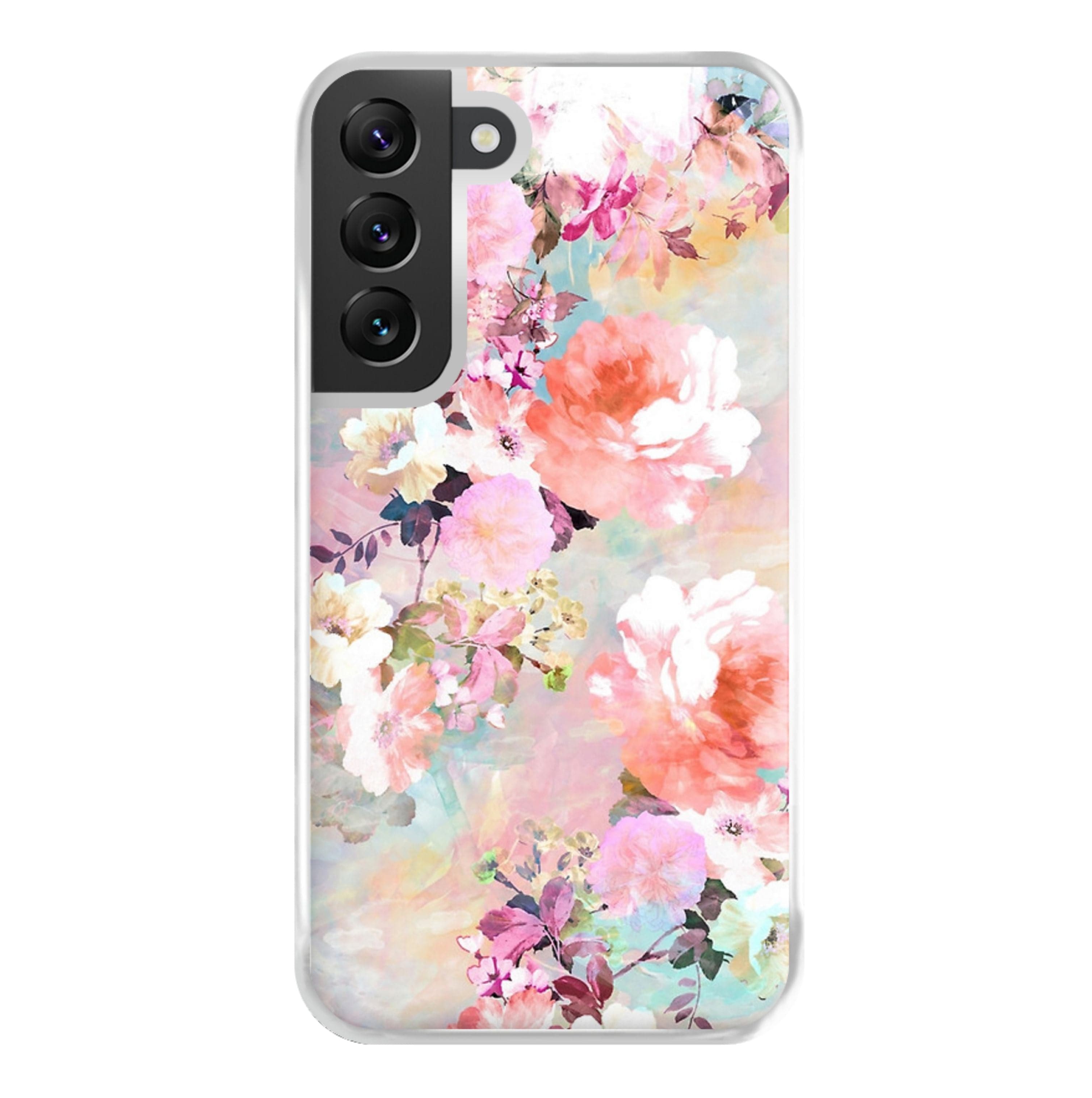 Pastel Pink Floral Pattern Phone Case