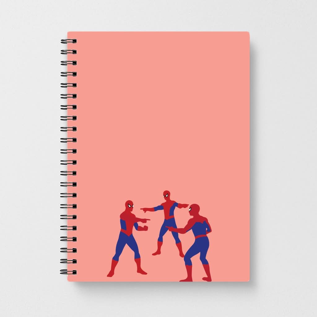 Spider Hero Pointing Meme Notebook