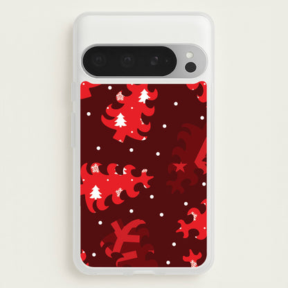 Wrapping Paper Christmas Tree Pattern Google Pixel 9 Pro XL Case