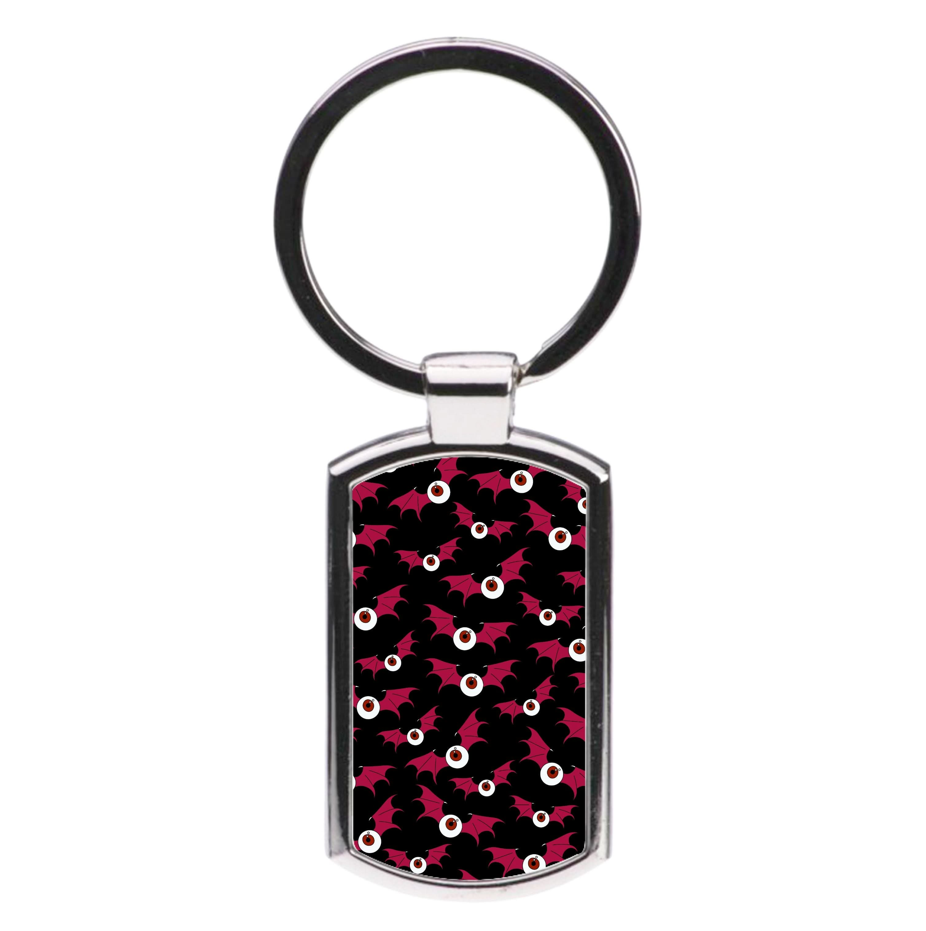 Red Bat Pattern Luxury Keyring