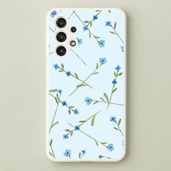 Baby Blue Floral Pattern Galaxy A13 Case