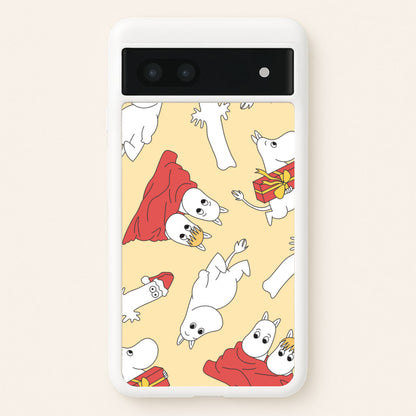 Christmas Mooms Pattern Google Pixel 7a Case