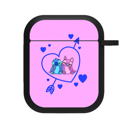 Arrow Heart - Pink Alien AirPods Case