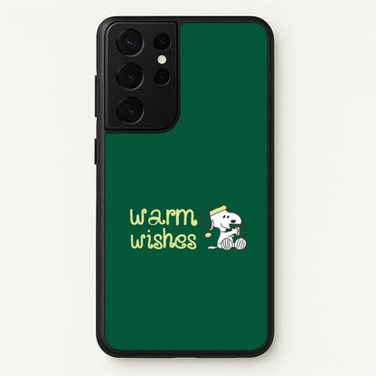 Cartoon Beagle Warm Wishes Galaxy S21 Ultra Case