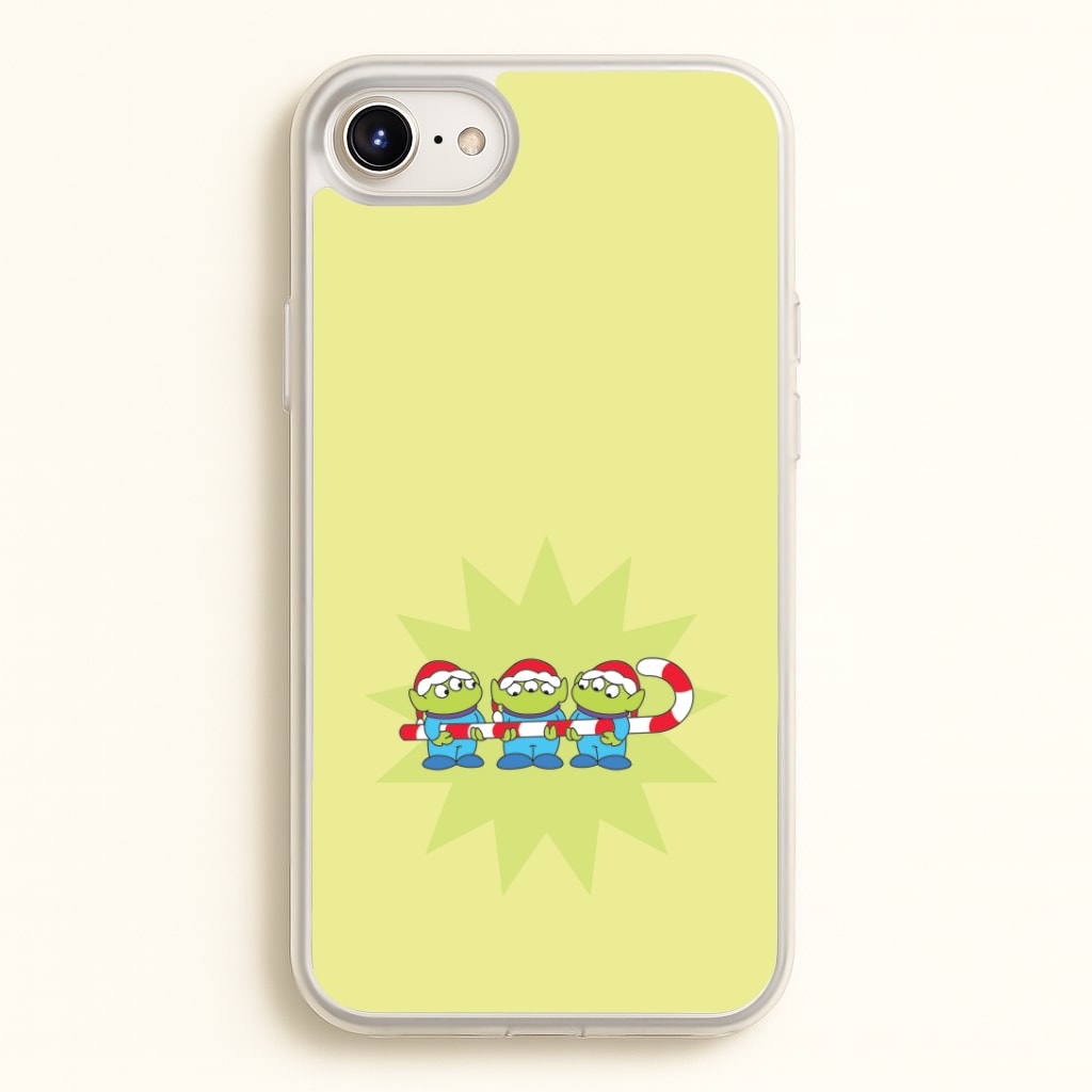 Cute Green Aliens Candycane iPhone 6 Plus / 7 Plus / 8 Plus Case