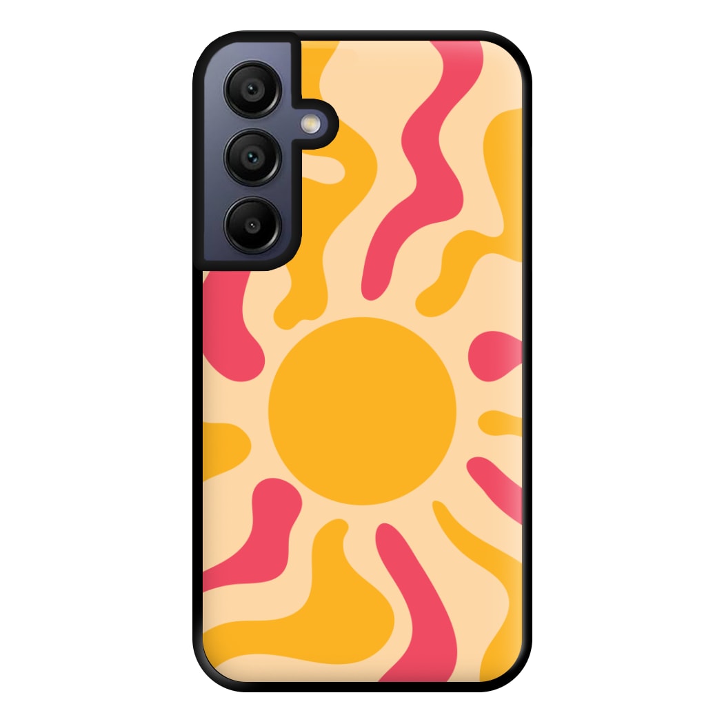 Yellow And Pink Abstract Sun Galaxy A16 Case