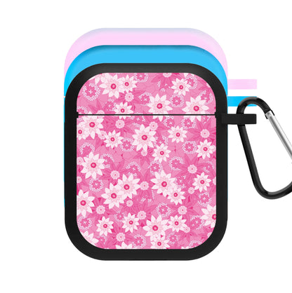 Pink Flowers - Floral Patterns AirPods Case