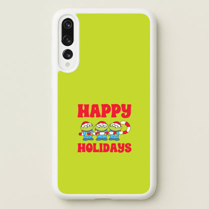 Happy Holidays Cute Green Aliens Huawei P20 Pro Case