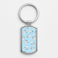 Cartoon Snowmen Pattern Luxury Keyring