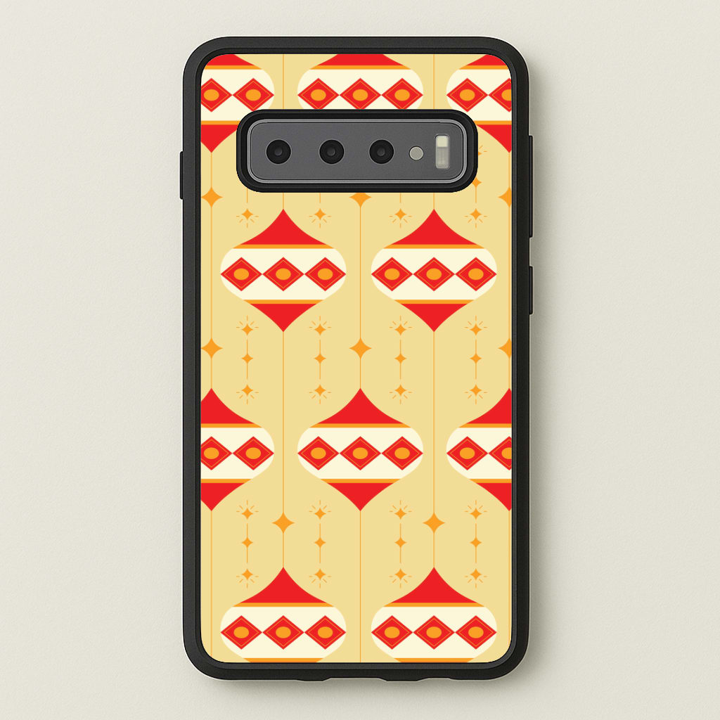 Abstract Christmas Baubles Pattern Galaxy S10 Plus Case