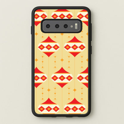 Abstract Christmas Baubles Pattern Galaxy S10 Plus Case