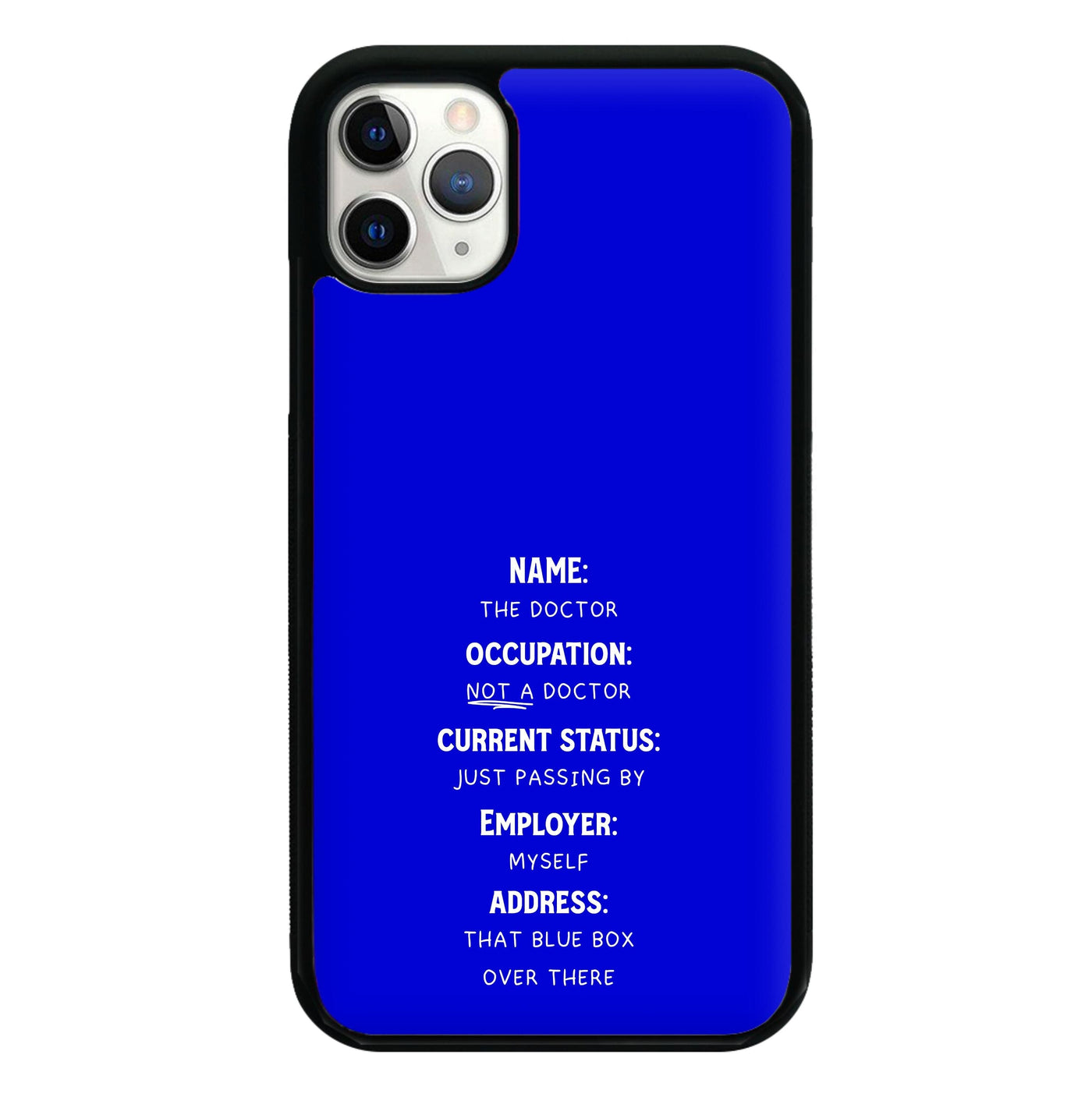 Name And Occupation - Doctor Who Phone Case