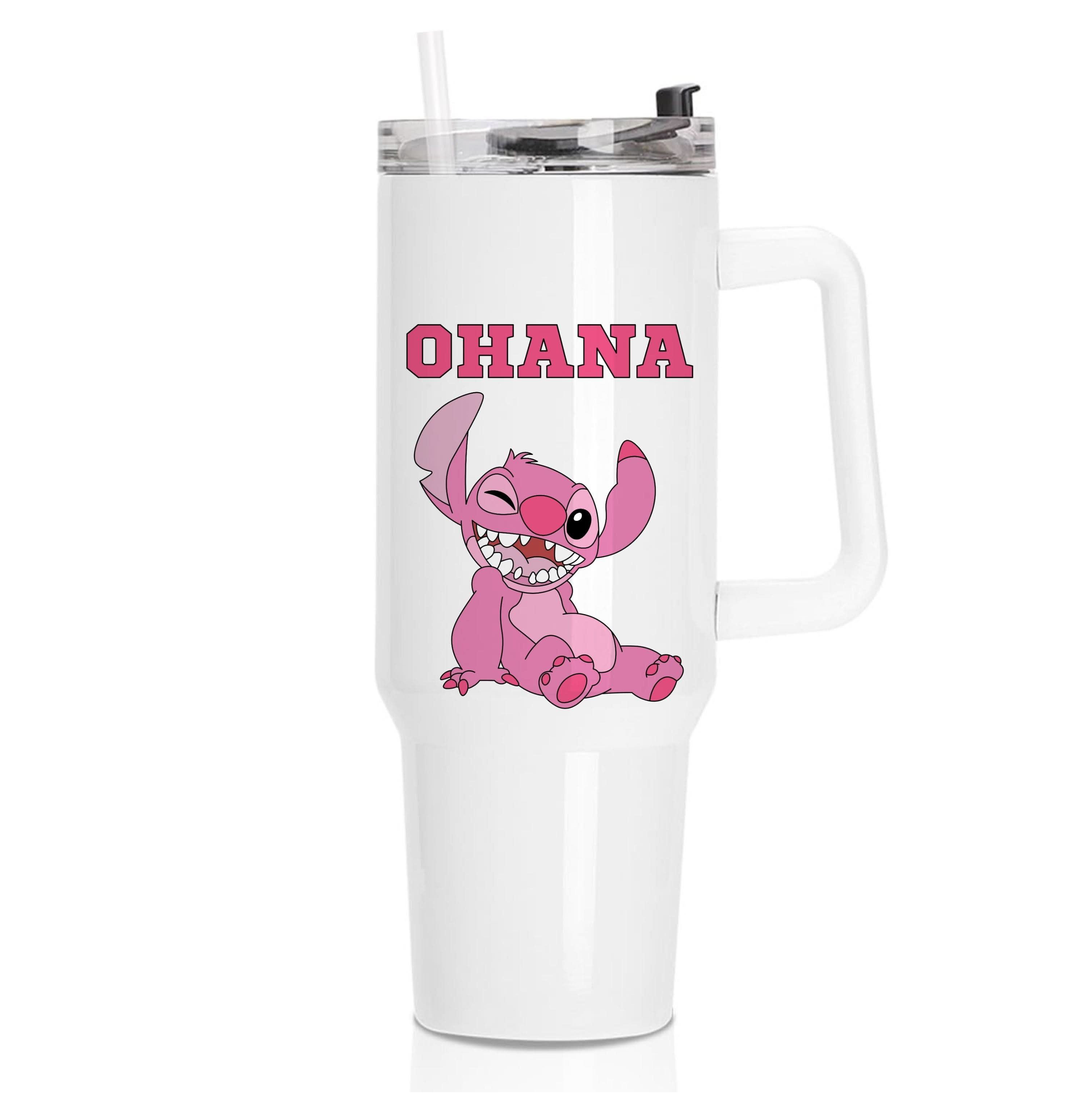 Pink Alien Ohana Tumbler