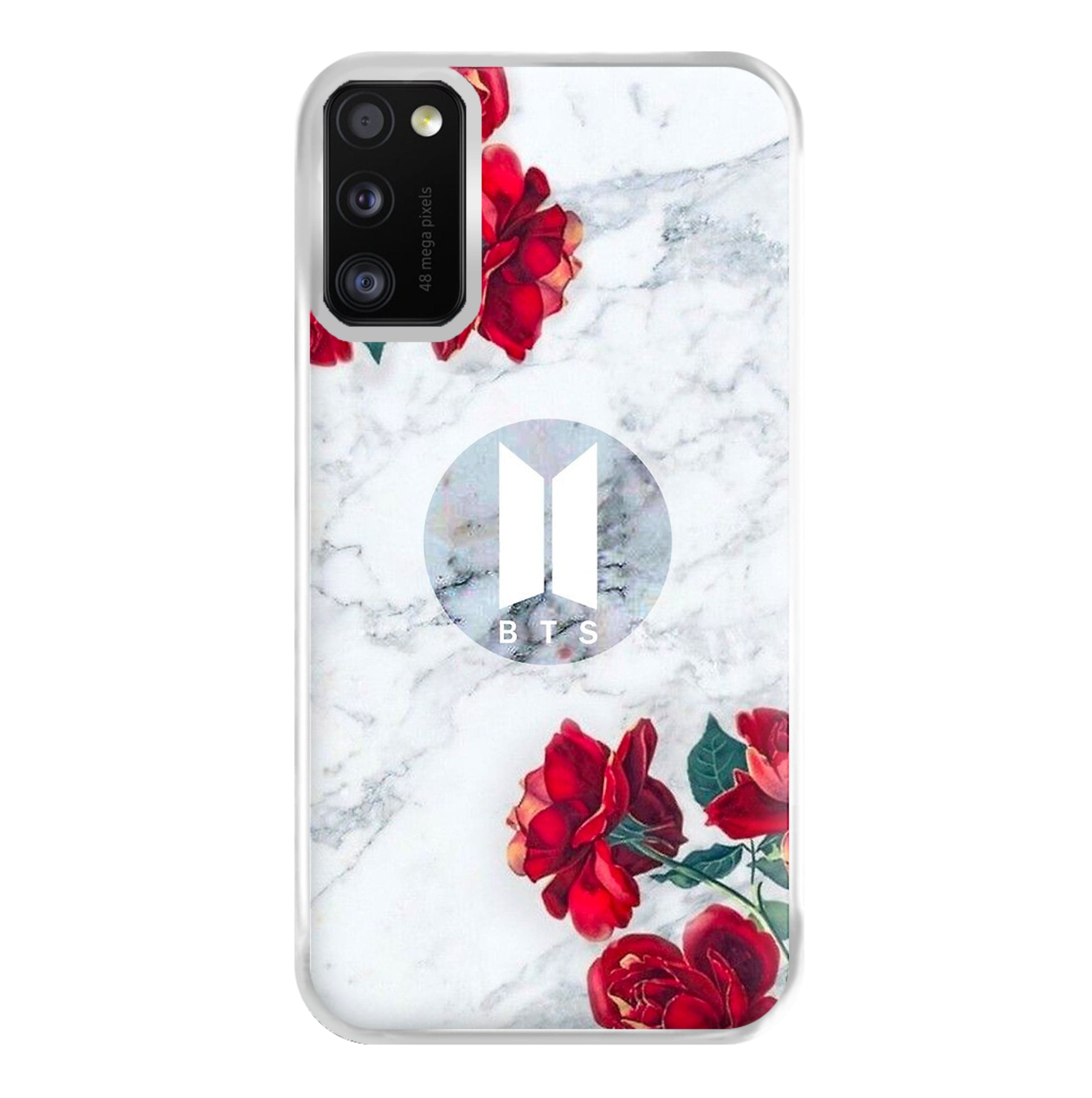 K-Pop Band Logo Marble Roses Phone Case