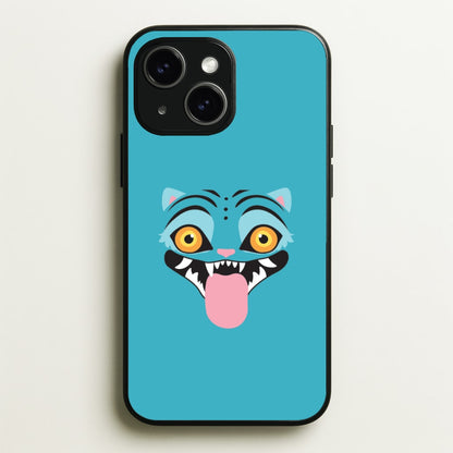Demon Cat Face iPhone 15 Plus Case