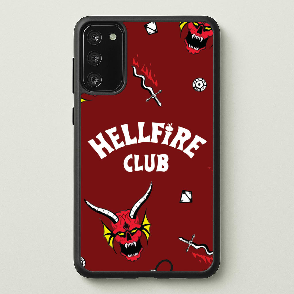 Hellfire Club Icons Collage Red Galaxy A41 Case