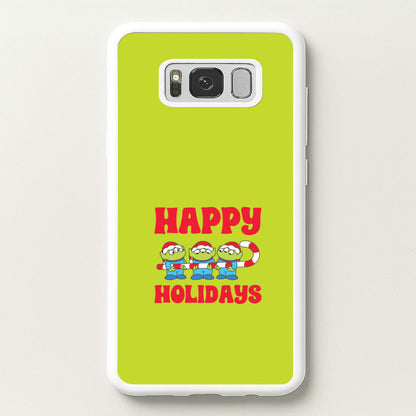 Happy Holidays Cute Green Aliens Galaxy S8 Plus Case