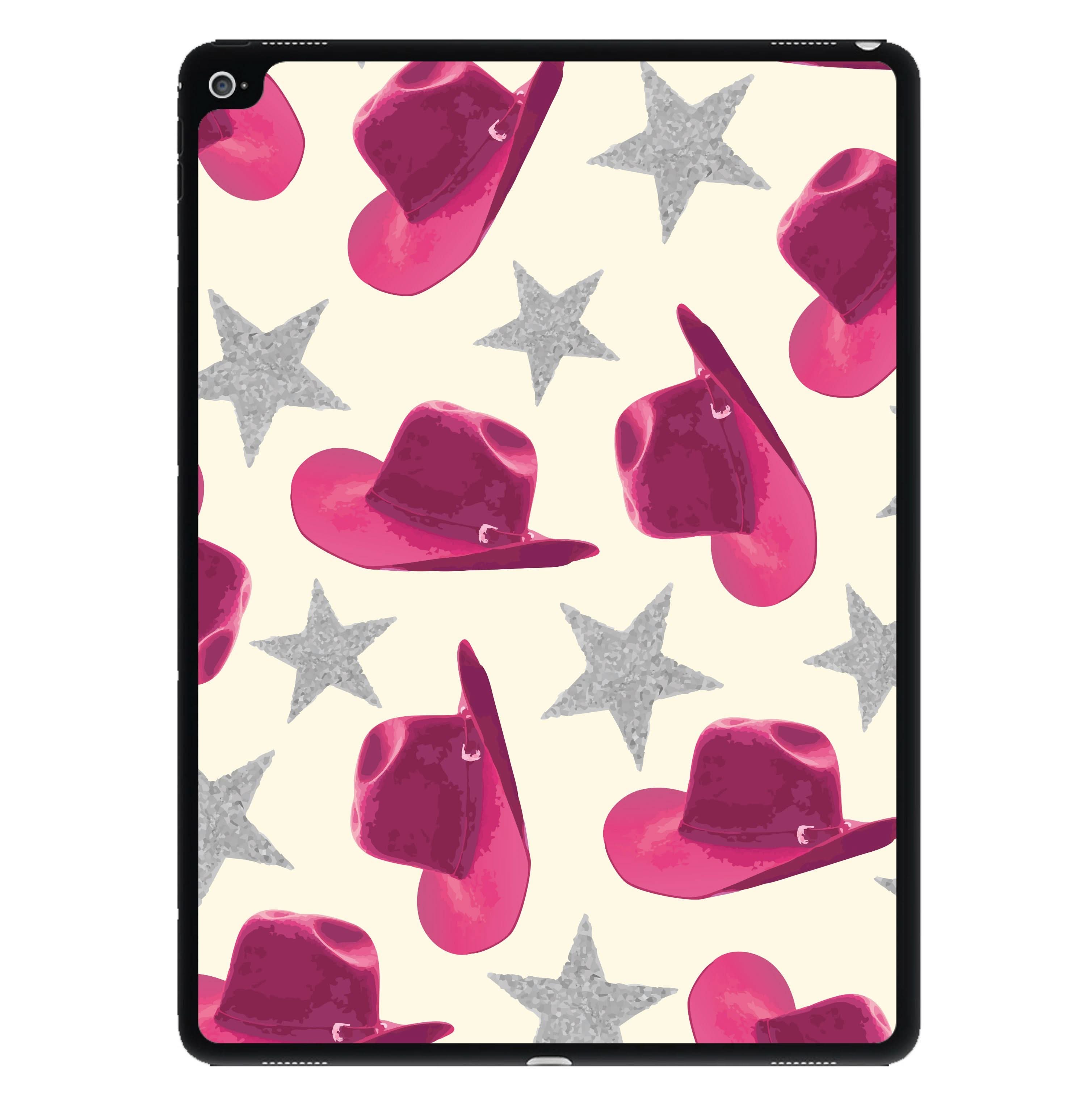 Pink Cowboy Hats And Stars Pattern iPad Case