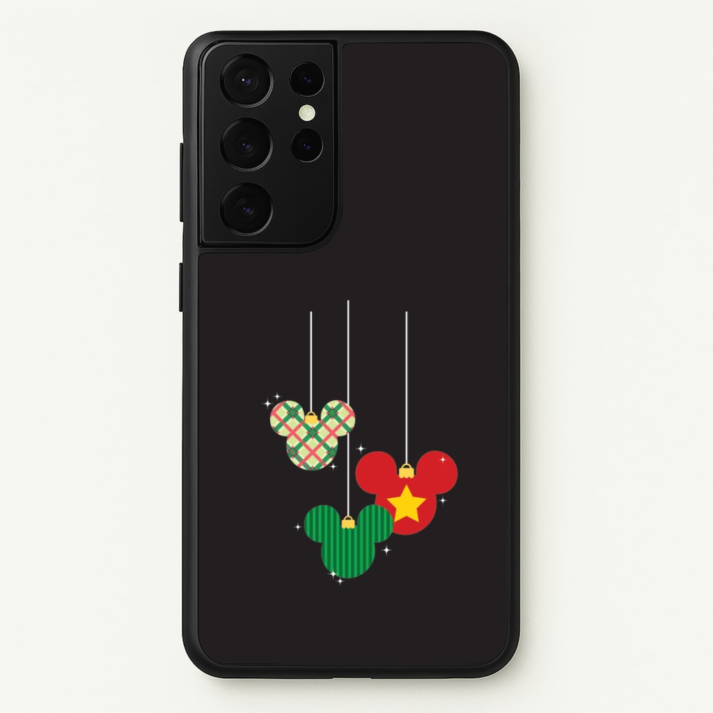 Cartoon Mouse Hanging Baubles Galaxy S21 Ultra Case
